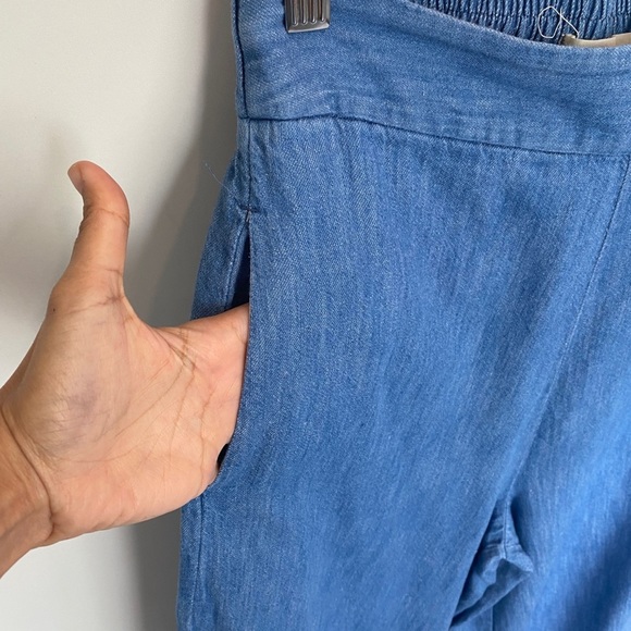 Madewell Chambray Huston Pull-On Crop Pants - Picture 10 of 11